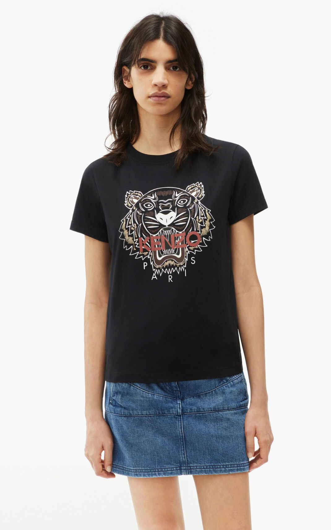 Camiseta Kenzo Tiger Feminino - Pretas | 531GUBOVC